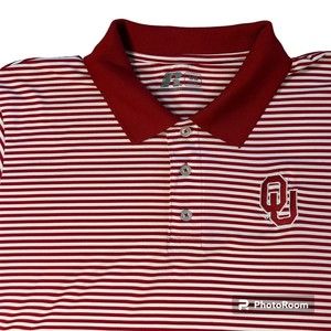 OU University of Oklahoma Sooners golf polo dri-fit shirt Large